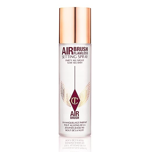 Charlotte Tilbury Airbrush Flawless Setting Spray - Gift Set Essential - Ultra-Fine Mist to Prime & Set Makeup - Perfect f...