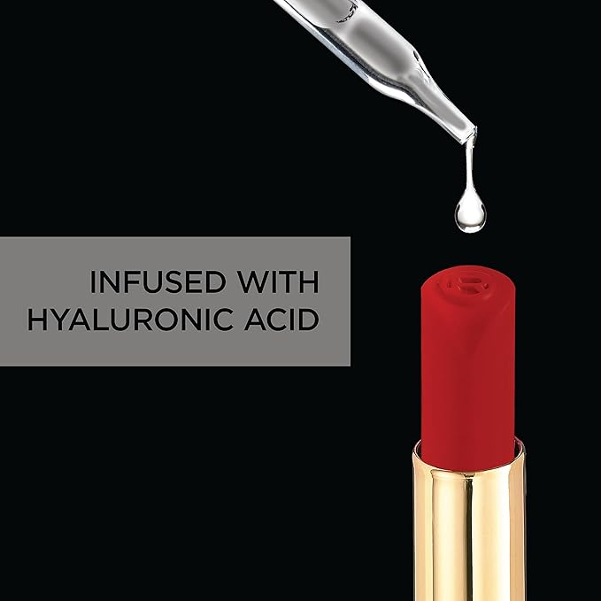 L'Oreal Paris Colour Riche Intense Volume Matte Lipstick, Lip Color Infused with Hyaluronic Acid for up to 16hr All Day Comfort, Le Mauve Indomptable, 0.06 Oz