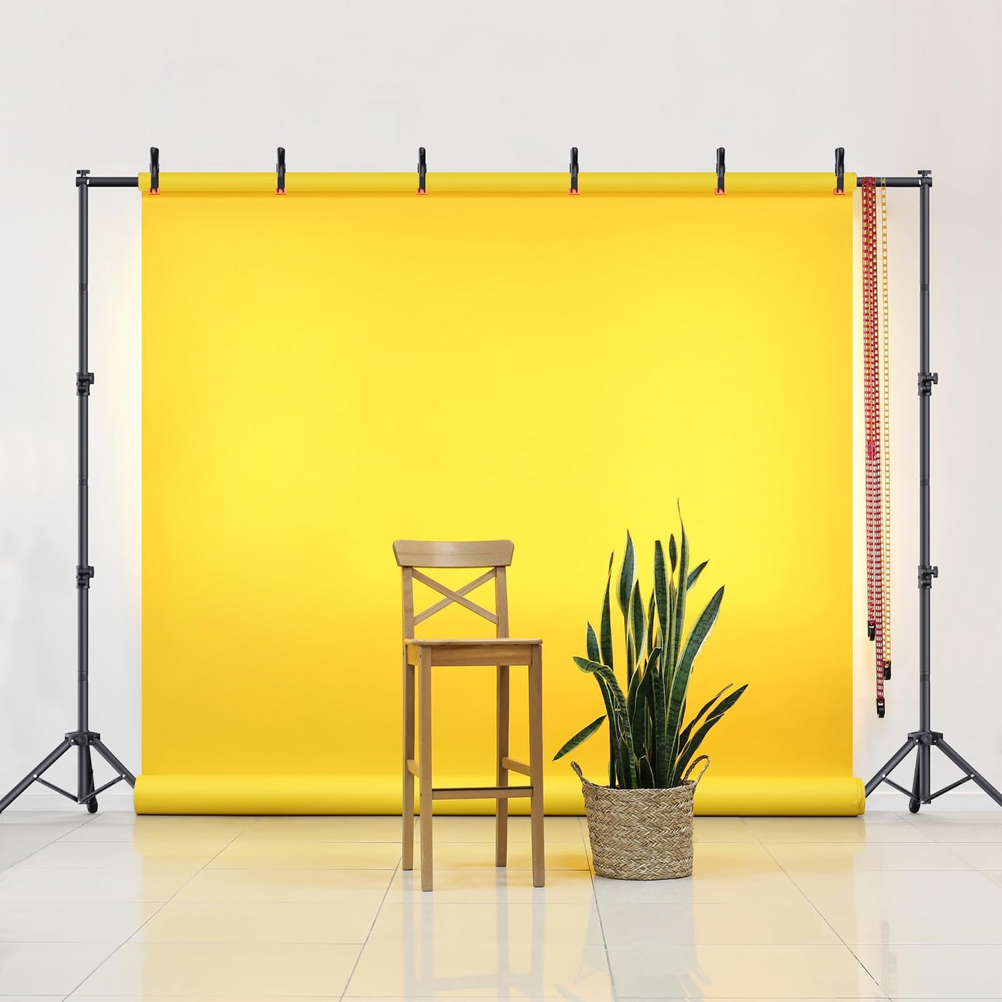 Forlogic 10x7.5Ft Backdrop Stand, Heavy Duty Adjustable Photo Back Drop Stand Kit for Parties, Photography, Banner Stand (Includes Six Background Stand Clamps)