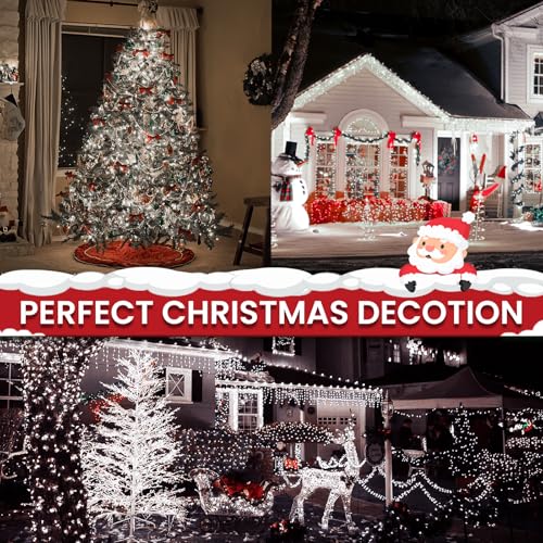 Connectable 240LED 88Ft 13Modes Christmas Lights Outdoor Indoor | Extendable Green Wire Christmas String Lights with Timer...