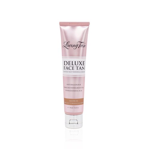 Loving Tan Deluxe Gradual Tanning Lotion (5.07Oz) + Face Tan, Medium (1.6Oz) - Streak Free, Natural Professional Strength Sunless Tanner, 7+ Applications per Bottle, Naturally Derived DHA, 2-Count