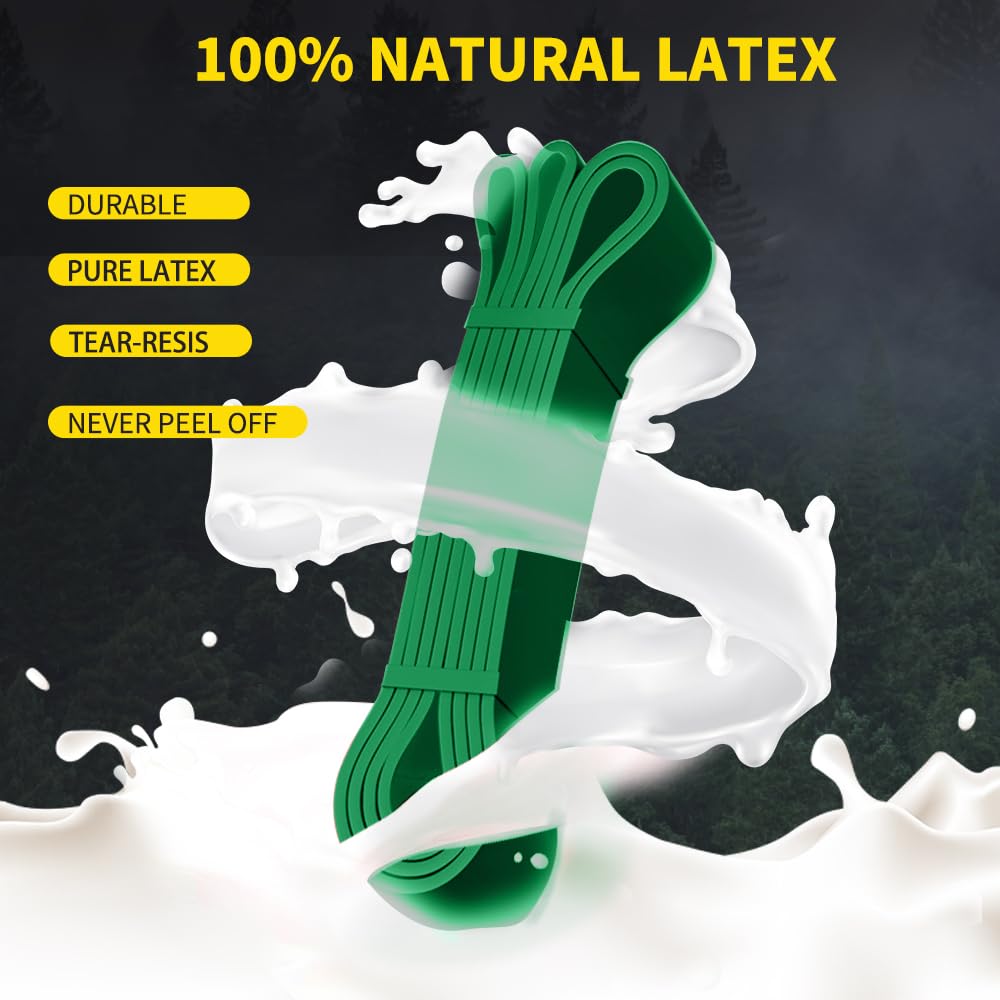 ROSAPOAR Resistance Band Pull up Band Fitness Exercise Bands Natural Latex for Workout Body Stretch Powerlifting Band Fitness Sport Training at Home/The Gym - Green