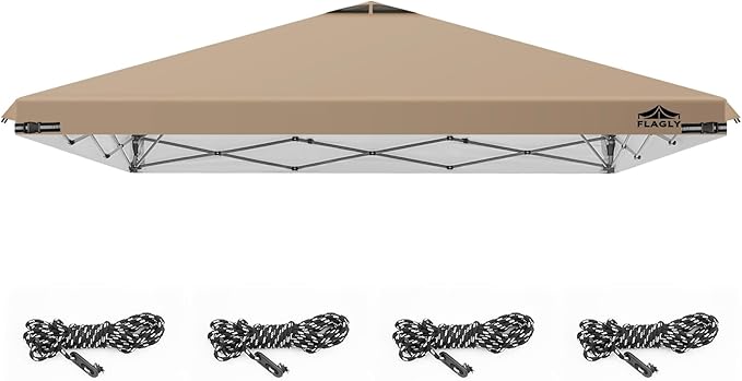 10x10ft Replacement Canopy Top with Air Vent, Waterproof & UV Protection Canopy Tent Top Cover for Straight Leg Canopy Fra...