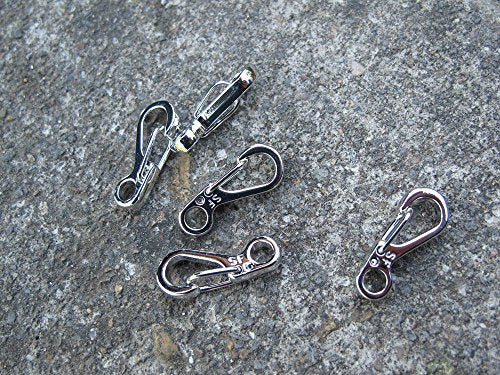 SZHOWORLD 10PCS/LOT Mini SF Spring Backpack Clasps Metal Snap Carabiners EDC Keychain Camping Bottle Paracord Hooks