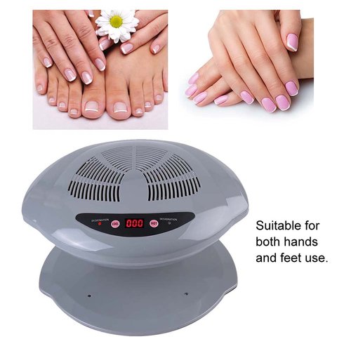 Nail Dehydrator, Hot & Cold Air Nail Polish Drying Fan Nail Polish Dryer Nail Dryer Fan Professional Nail Polish Dryer Machine for Home Salon Both Hands and Feet Use