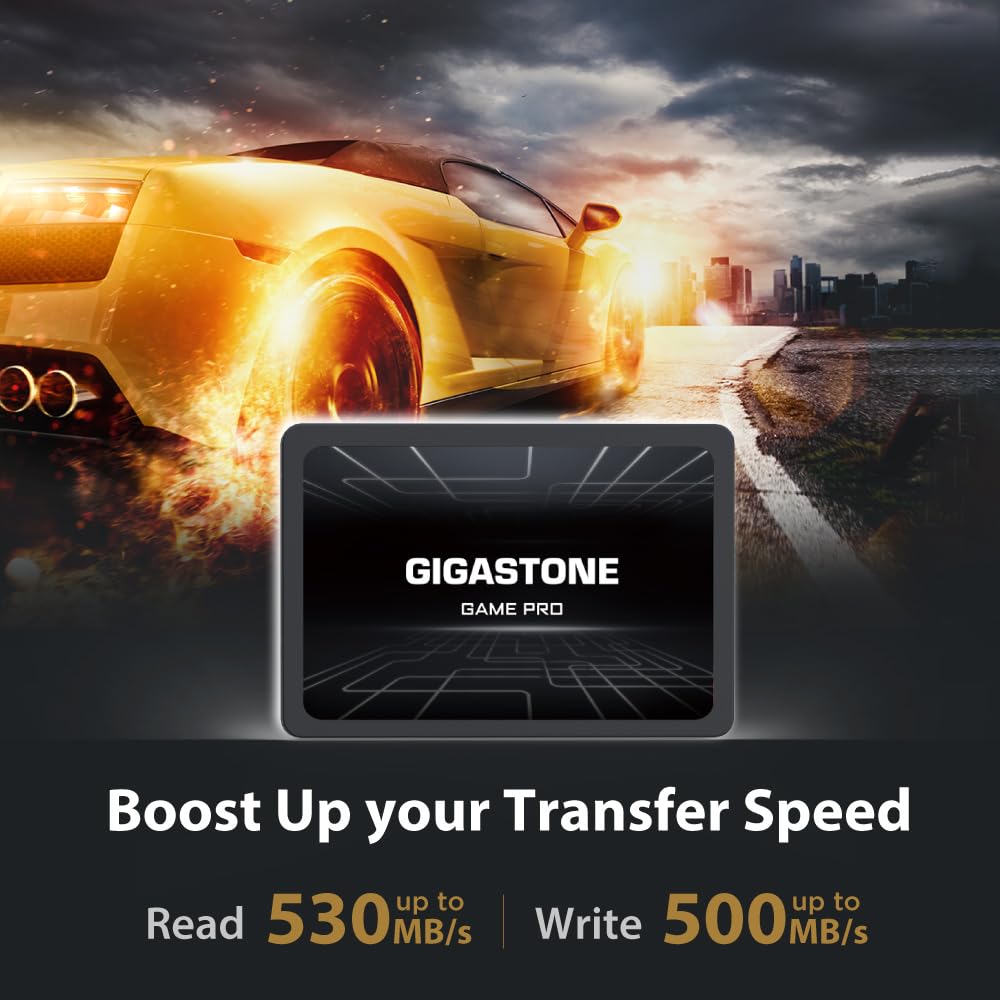 Gigastone Sata Ssd 1Tb 2.5 Inch Ssd 530Mb/S Upgrade Laptop Pc Memory And Storage Ps4 Hdd Replacement 2.5 Internal Solid State Ha