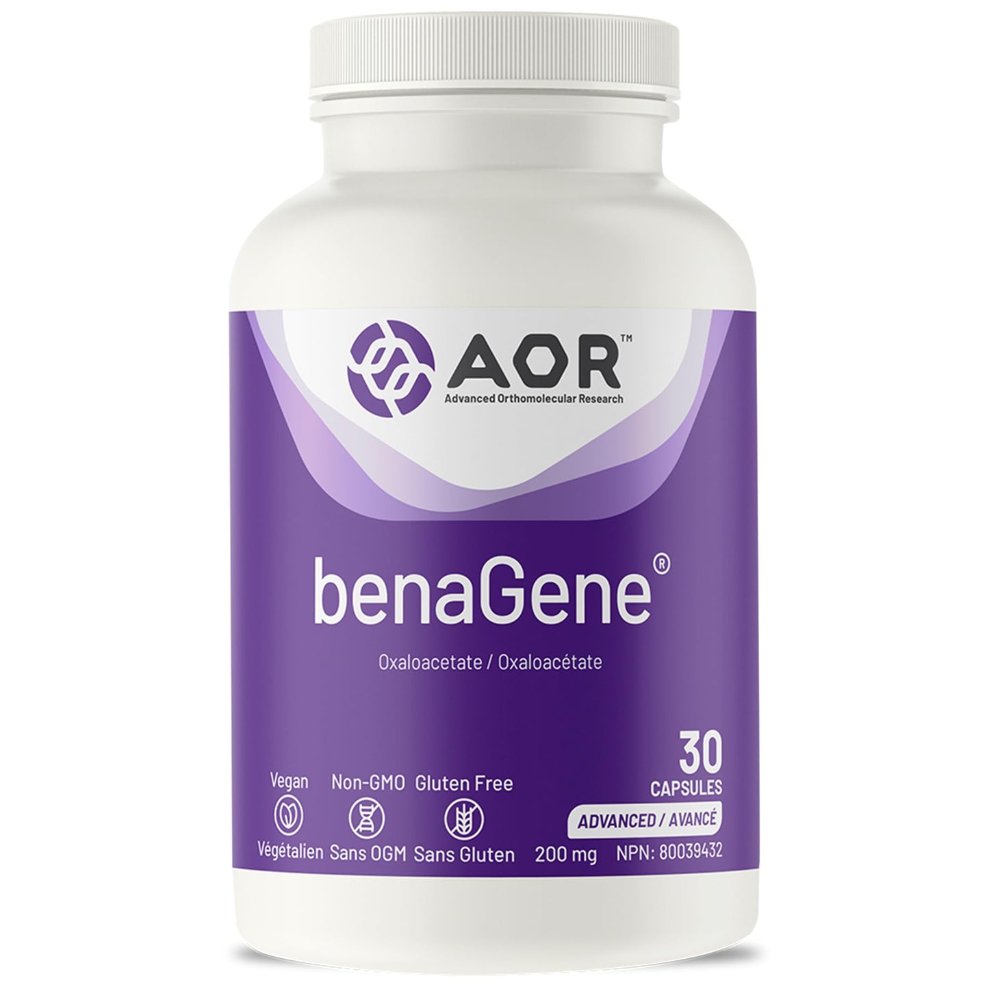 AOR, benaGene, Supports Healthy Aging, Energy and Longevity, Dietary Supplement, 30 servings (30 capsules)