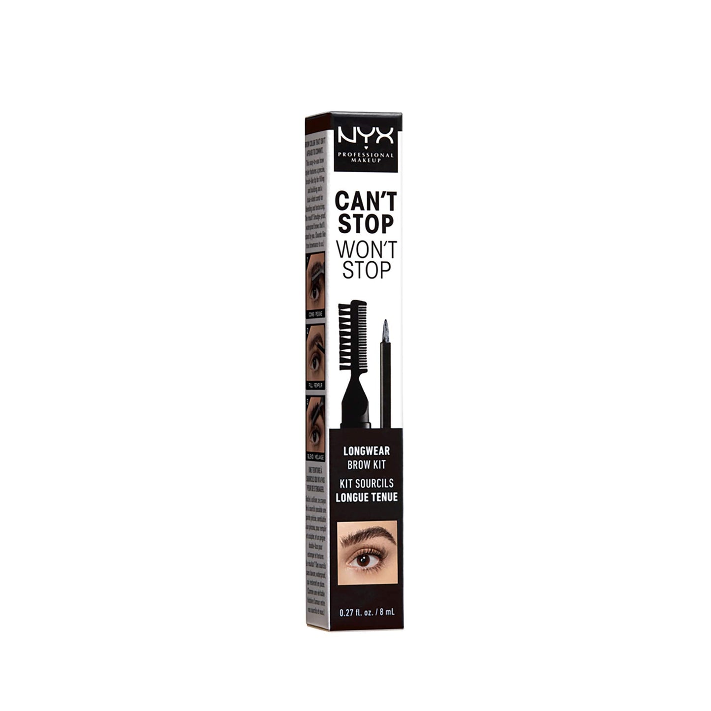 NYX PROFESSIONAL MAKEUP Can't Stop Won't Stop Longwear Eyebrow Kit - Black