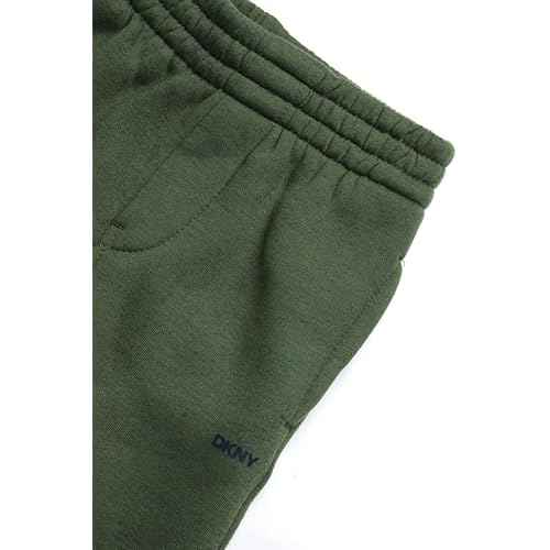 DKNY Boys Sweatpants - 4 Pack Soft Performance Fleece Boys Joggers Athletic Pants with Elastic Waist for Toddlers and Kids