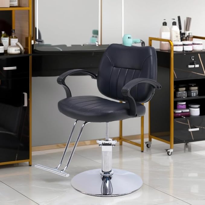 Barber Chair Salon Chair for Hair Stylist with Heavy Duty Hydraulic Pump,Height Adjustment 360° Rotation Shampoo Chair for Tattoo Shampoo Beauty Salon Equipment
