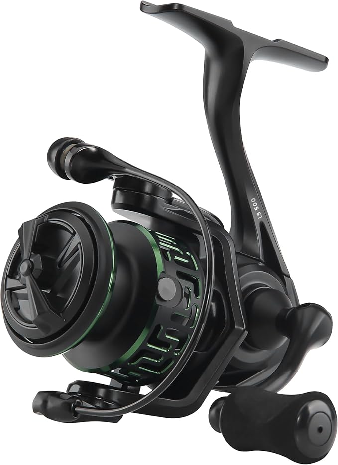 TEBEN LS Lightweight Spinning Reel 500-1000 Series, 3.8oz Ultralight Carbon Fiber Frame, 5+1 BB, 5.2:1 Gear Ratio, 6.6LBs ...