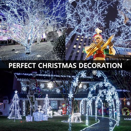 Connectable 240LED 88Ft 13Modes Christmas Lights Outdoor Indoor | Extendable Green Wire Christmas String Lights with Timer...