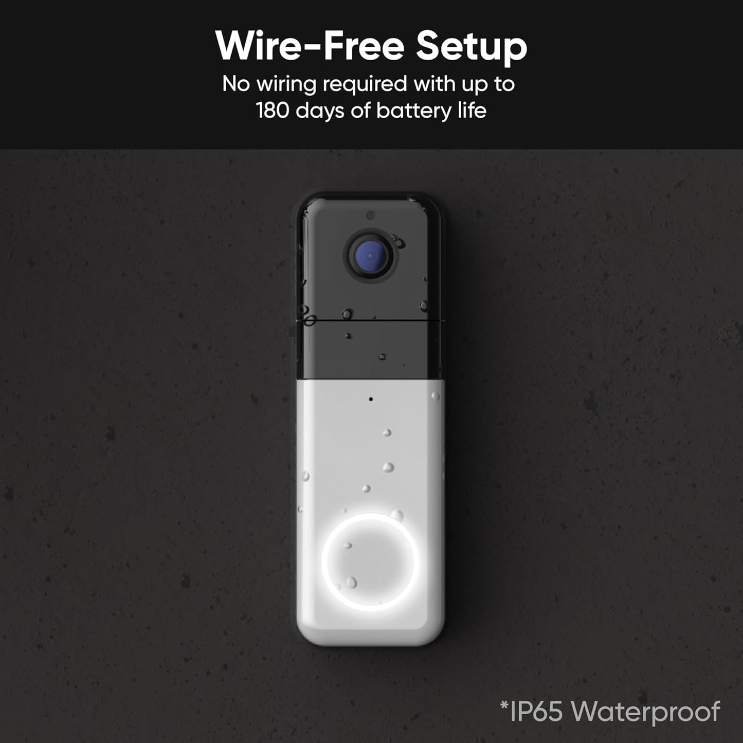 Wyze Wireless Video Doorbell Pro (Chime Included) with Easy-to-Use Design, 1440 HD Video, 1:1 Head-to-Toe View (1:1 Aspect Ratio), 2-Way Audio, Night Vision
