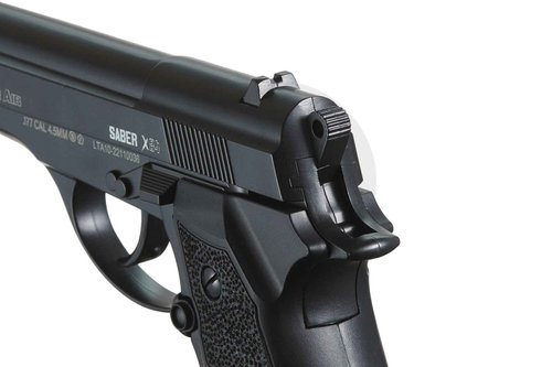 Lancer Tactical Air Pistol Saber X84 Full Metal CO2 Airgun Pistol-480 FPS w/High Pressure 12 Gram CO2- Pack of 5
