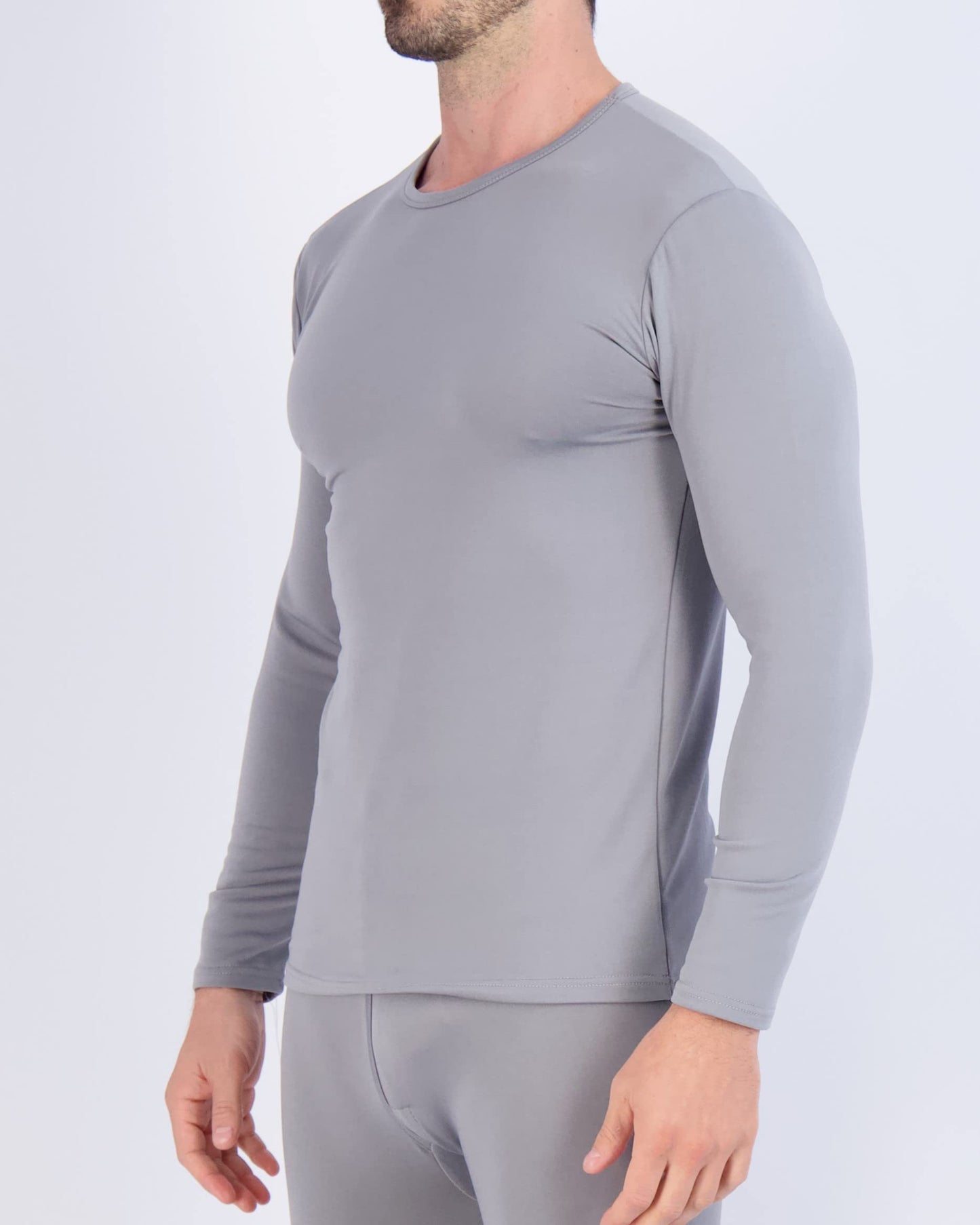 2 Pack: Mens Thermal Sets Underwear Microfiber Fleece Lined Long Johns Base Layer Top Bottom Shirt Pants Compression Leggings Essentials Skiing Snow Winter Clothing -Set 1,S