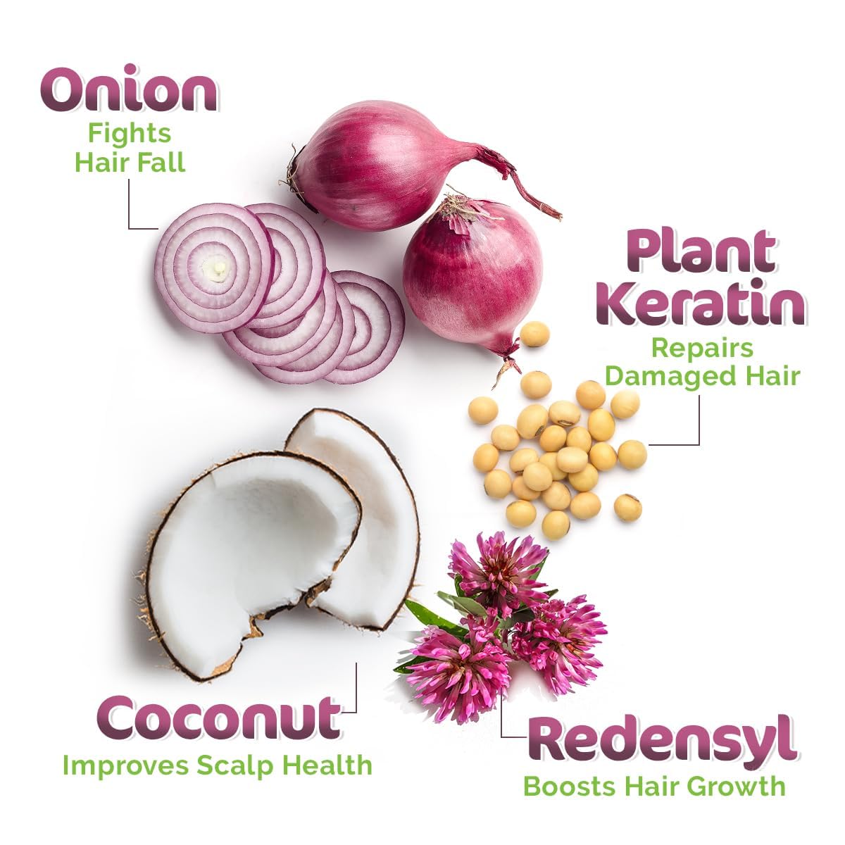 Mamaearth Onion Hair Care Kit - Hair Fall Control with 150ml Onion Oil & Shampoo + Conditioner (250ml Each) | Anti Hair Loss & G
