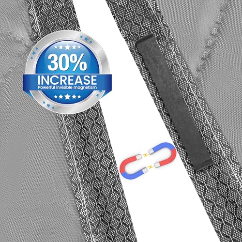 Magnetic Thermal Insulated Door Curtain Cover Block fit 36x82inch Door,Curtains Itself Size 38x84inch Cotton Thermal Curta...