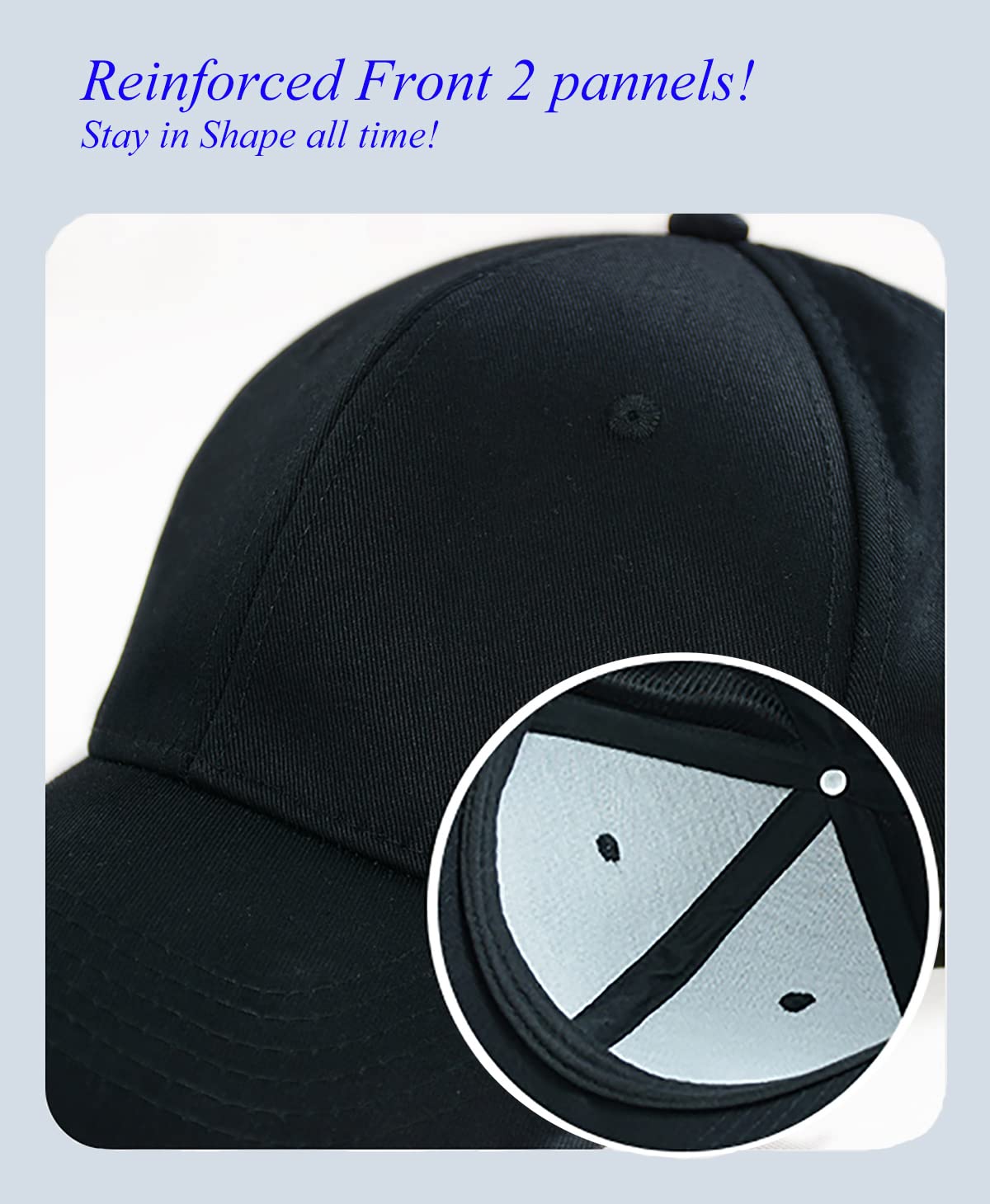 Gelante Adult Plain Baseball Cap Classic Adjustable Size for All Seasons. 20-001-NavyLtGray-1PC