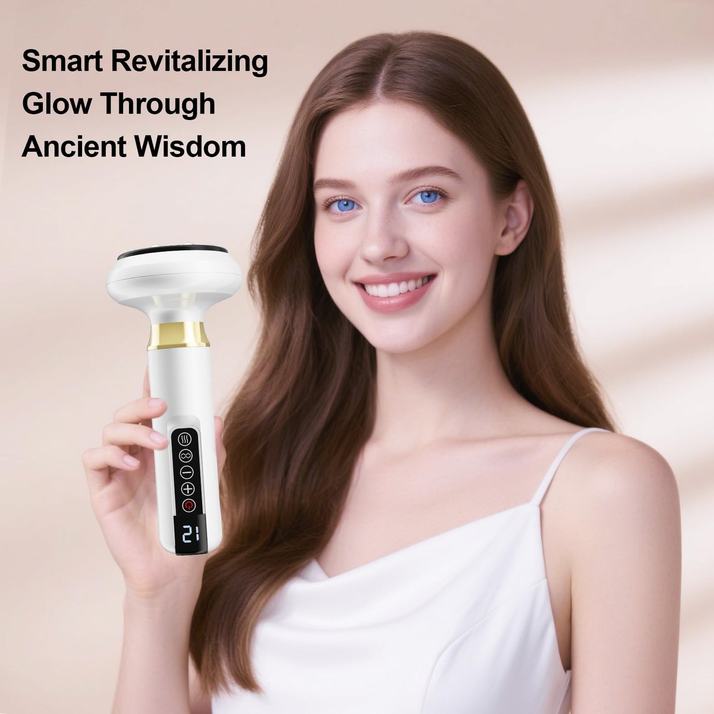 Electric Handheld Cellulite Massager with 12 Suction Modes, Cellulite Remover Tool for Legs, Belly, Thighs, Arms, Butt- Birthday, Christmas, Mothers Day, Valentines Day Gifts for Her Women (White)