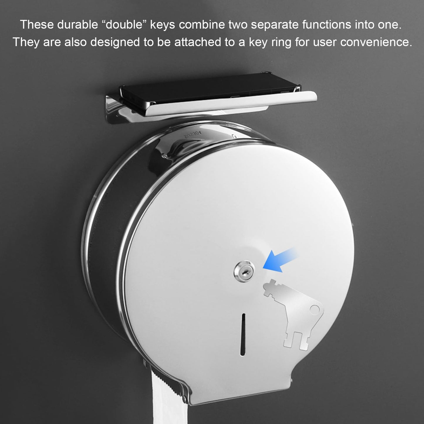 5Pcs Paper Towel Dispenser Key, Universal Replacement Key Compatible with Georgia Pacific Commercial Towel and Toilet Paper Dispensers