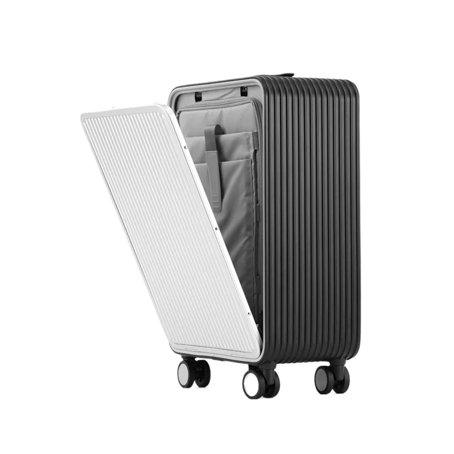 MUdson Trunk Suitcase 17" 20" 24 Inch Men's All Aluminum Magnesium Alloy Trolley Case Front Opening Boarding Box Rolling Luggage Durable (Color : NO-1, Size : 24")