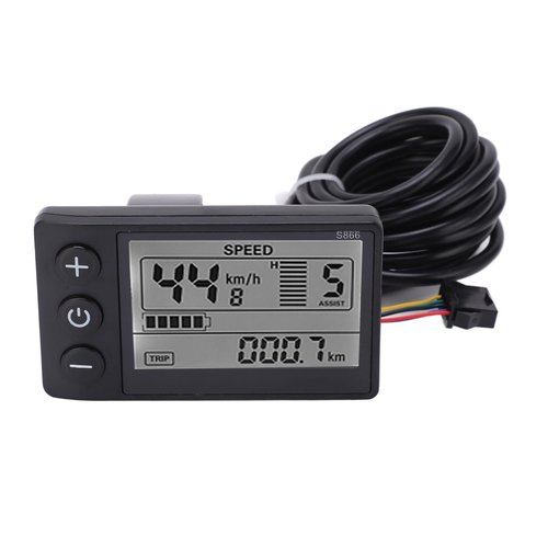 Estink Electric Brushless Controller Kit, 36/48V 500/750W Electric Scooter Brushless Controller Kit with LCD 866 Display Meter 22A9 Tube Fits for 22.2mm / 0.9in Handlebars