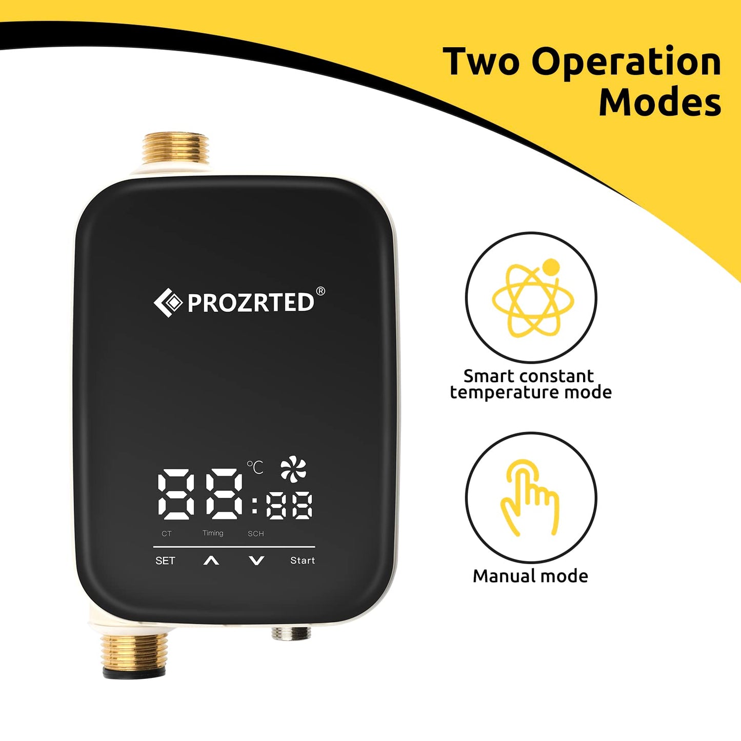 HBS24-12T Digital Smart Instant Hot Water Recirculating Pump Kit – Built-in Thermostat, Timer, Digital Screen, Extremely Quiet, Under Sink Recirculation System
