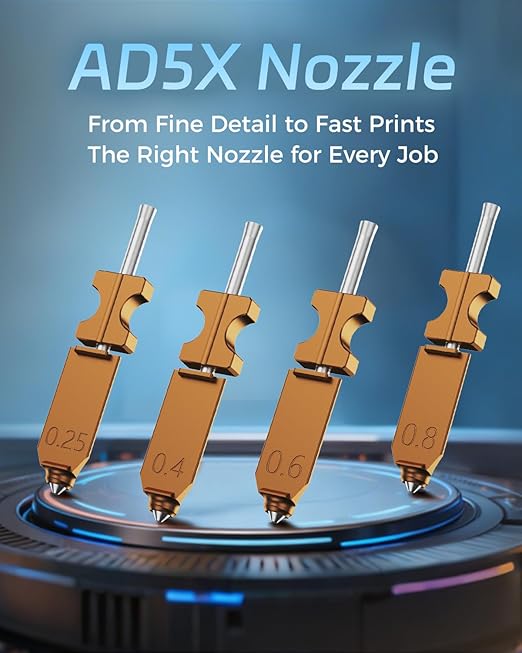 FLASHFORGE AD5X Hardened 0.6mm Nozzle, High Flow 32mm³/s Hotend Kit, High-Speed 3D Printer Part