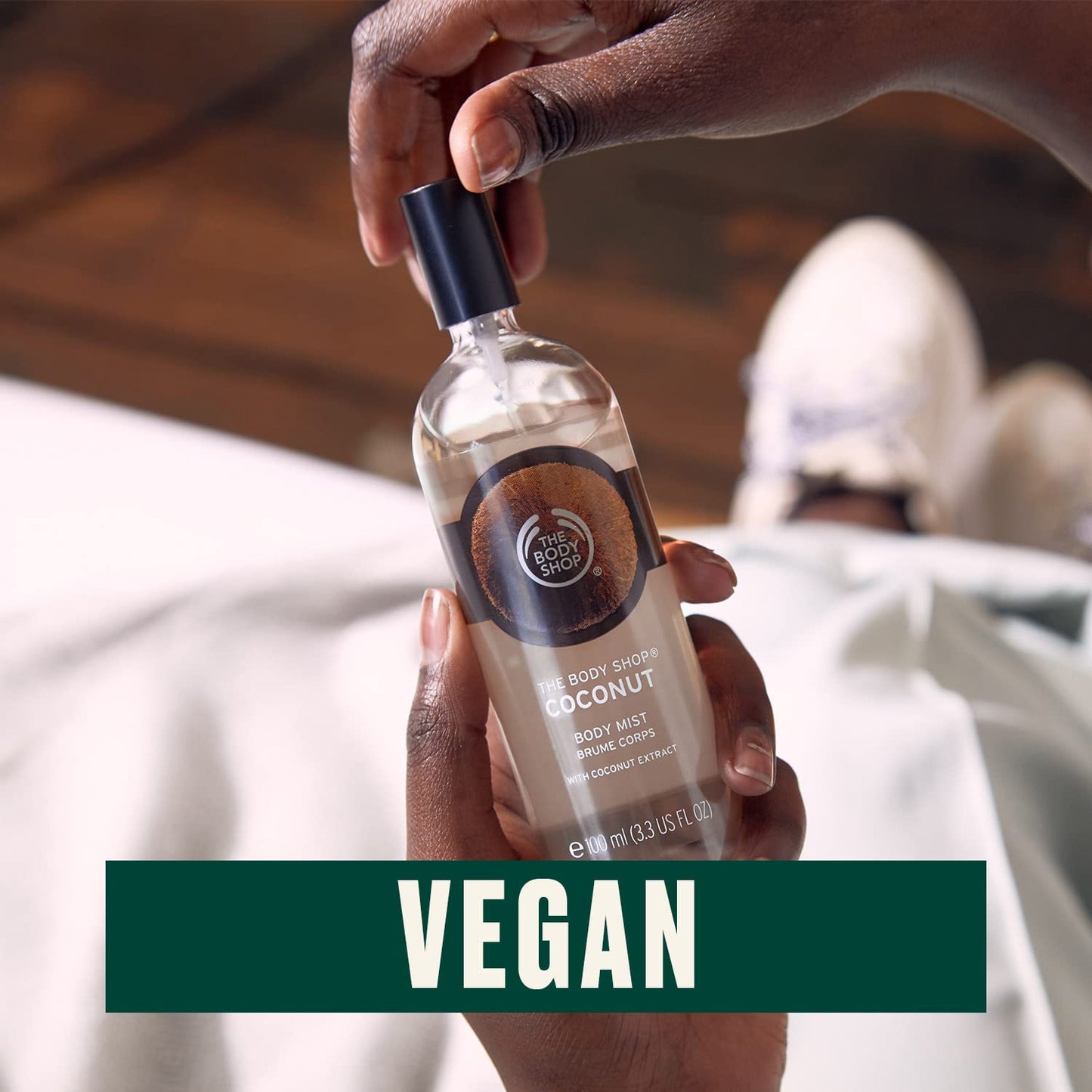 The Body Shop Coconut Body Mist - Refreshes and Cools with a Tropical Scent - Vegan - 3.3 oz