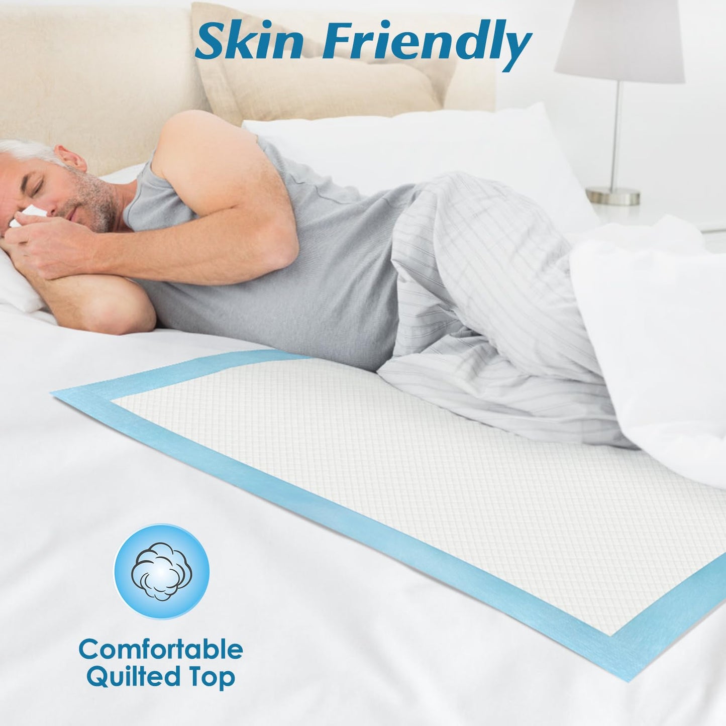 50 Count 36" x 36" Super Absorbency Disposable Underpads - Leakproof Quick Drying Pads for Baby, Puppy & Adults, Bed Pads, Incontinence & Dog Pee