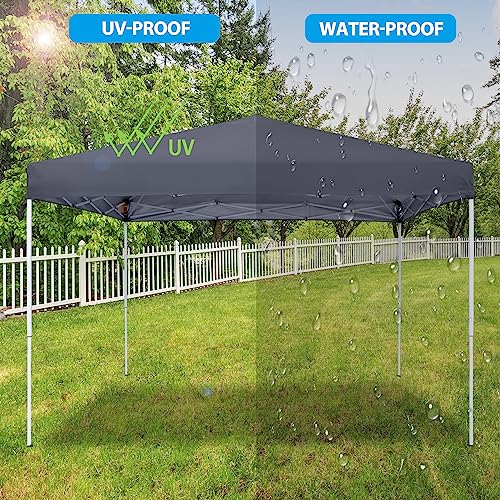JupiterForce 10 x 10 Pop Up Canopy Tent Easy Set-up, Height Adjustable Outdoor Canopy Patio Waterproof Sun Shade Shelter I...