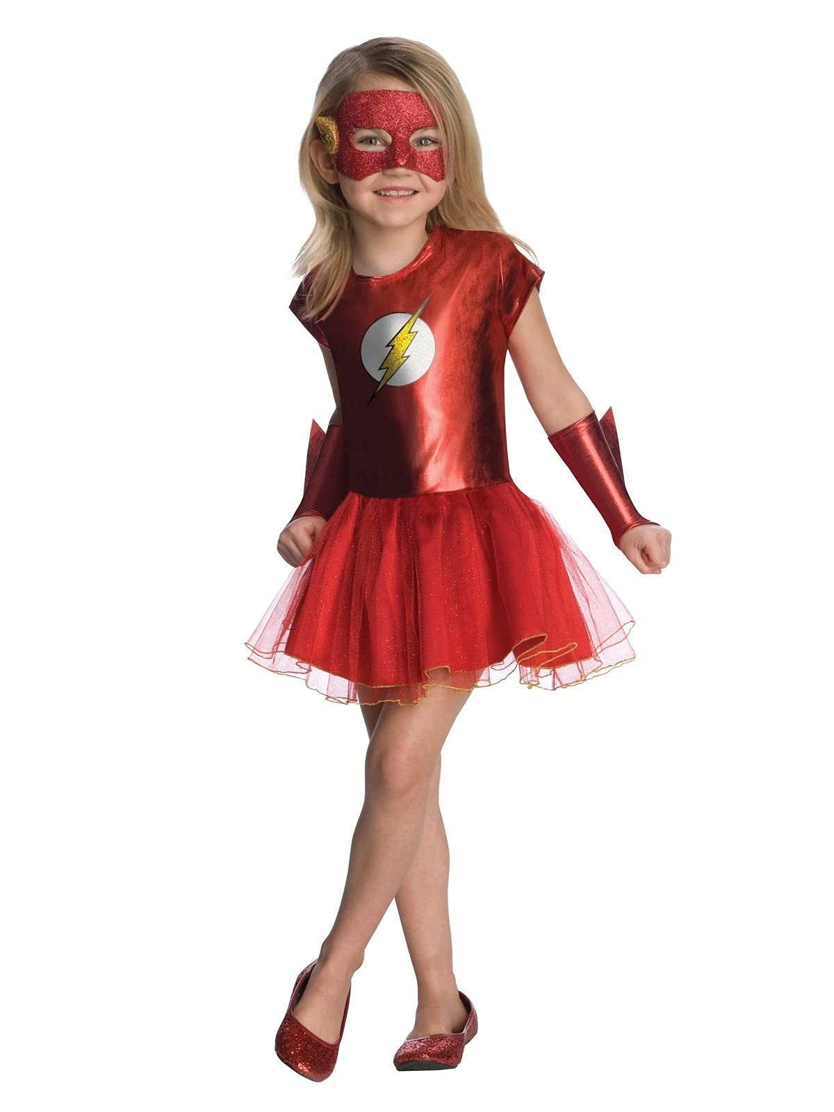 Rubies DC Comics Superheroes: The Flash Costume Dress for Kids, Girl's Medium