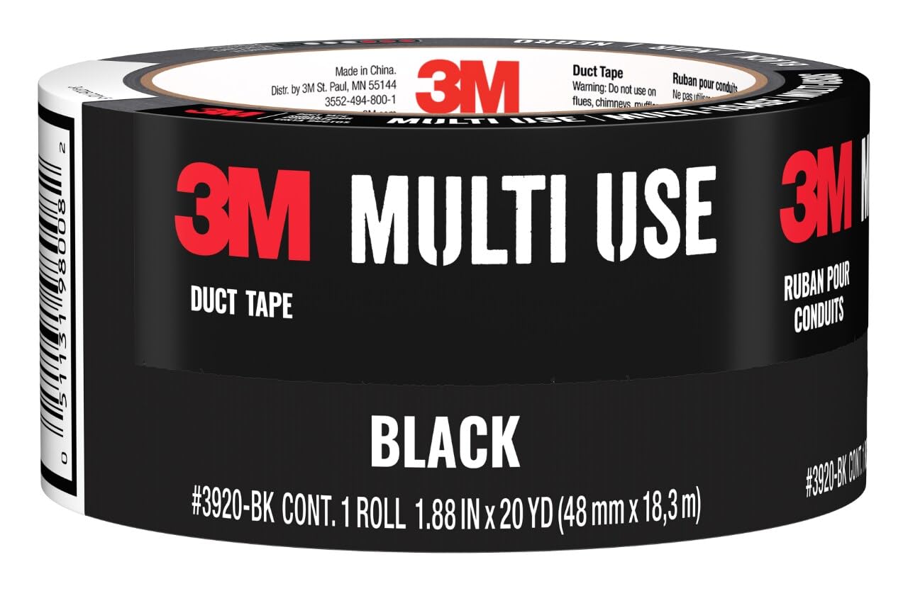 20 Yards Black Duct Tape 1020-BLK-A