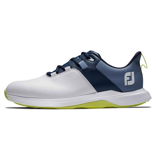 FootJoy Men's Prolite Previous Season Style Golf Shoe, White/Navy/Lime, 10.5