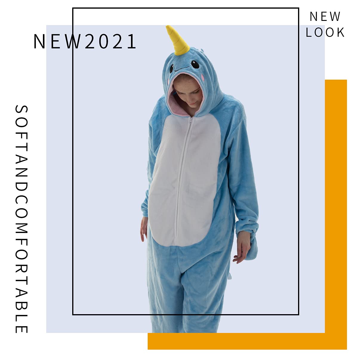 COSUSKET Snug Fit Unisex Adult Onesie Pajamas, Flannel Cosplay Animal One Piece Halloween Costume Sleepwear Homewear