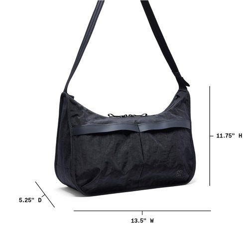 Chrome Industries Yoyogi Messenger, Crossbody Bag for Men and Women – Large Zippered Main Access, Metal Buckle, Laptop Pocket – Black