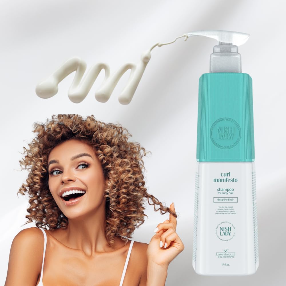Nishlady Curl Manifesto Clarifying Shampoo for Curly Hair (Shampoo 17 Fl Oz (Pack of 1))