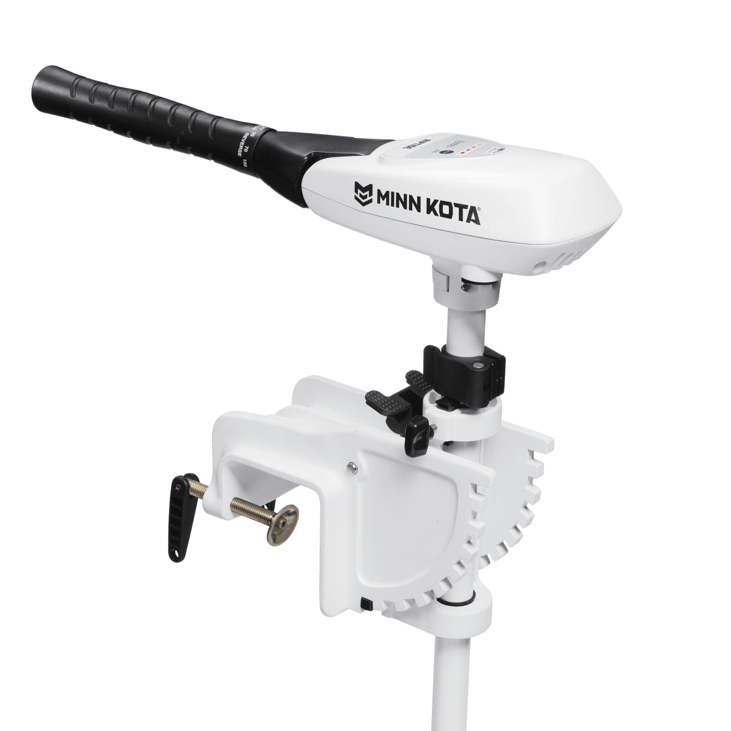 Minn Kota Riptide Transom-Mount Electric Trolling Motor with Tilt/Extend Tiller, Digital Maximizer – 80 Lb. Thrust, 42 in. Shaft, Saltwater