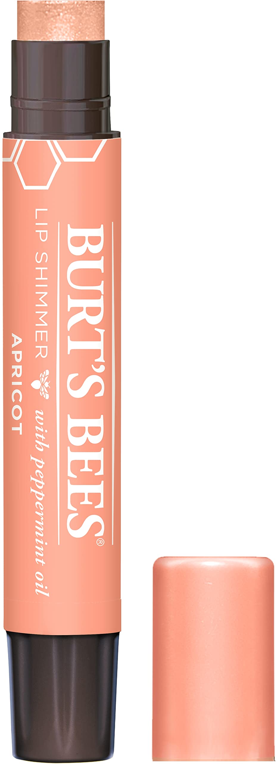 Burt's Bees Lip Balm, Moisturizing Lip Shimmer for Women, for All Day Hydration, with Vitamin E & Coconut Oil, 100% Natural, Apr