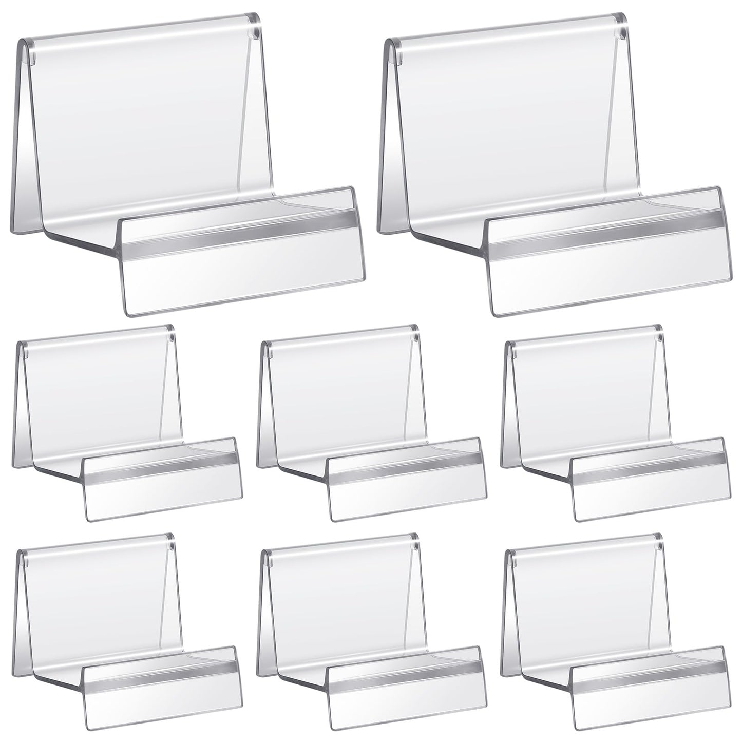 Weysat Purse Display Stand Clear Acrylic Handbag Stand Jewelry Wallet Displays Holder Organizer Acrylic Purse Rack for Closet (8