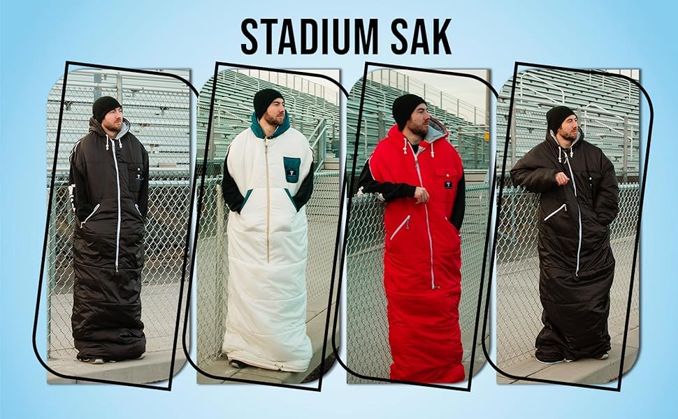 Thermotuff Wearable Sleeping Bag with Dual Hoodie, Long Sleeves, Pockets & Adjustable Drawstring - Ideal for Camping, Cold...