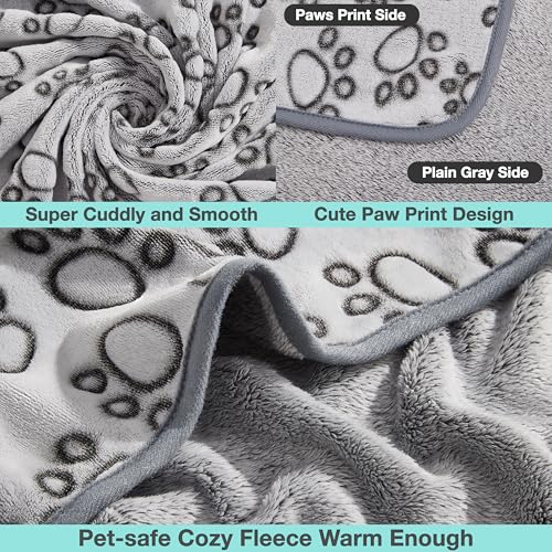 Stuffed® Premium Soft Dog Blanket Washable, 40"x32" Cat Blanket for Indoor Cats Large Medium Small Dog Puppy Essentials (G...
