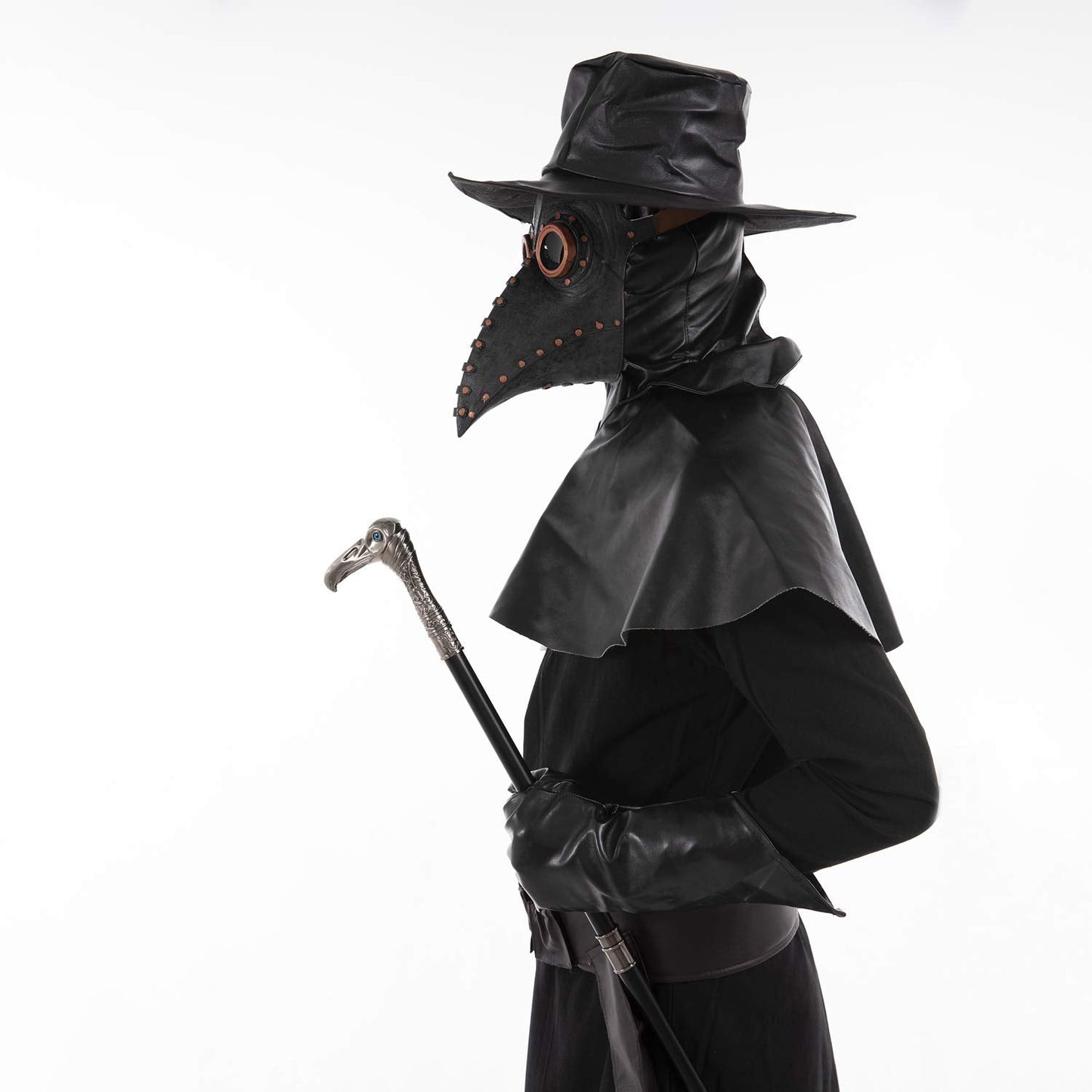 Stegosaurus Plague Doctor Bird Mask Long Nose Beak Cosplay Steampunk Halloween Costume Props Latex Material