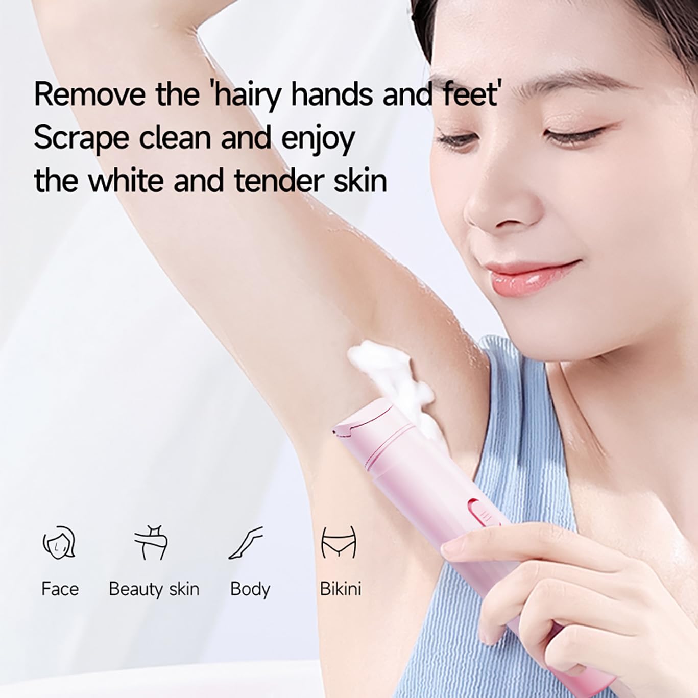 New Electric Bikini Trimmers for Women, Travel Razors, Glowhave Double Headed Shaver, Body Hair Trimmer, Rechargeable Painless P