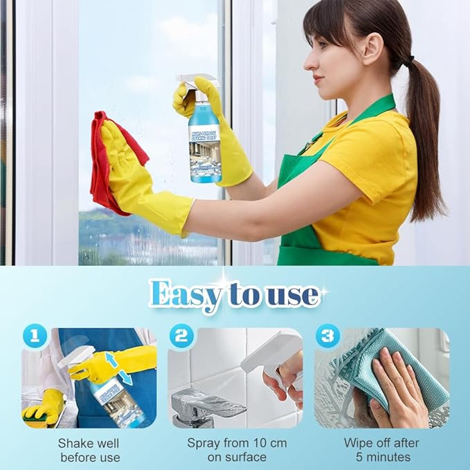 Spray Splash Cleaner, 2026 New Multi-Purpose Handheld Degreaser, Upgraded Foam Sprays for Ovens, Easy-To-Use Rust Remover for Kitchenware, Grime Remover Spray for Home Family (3)