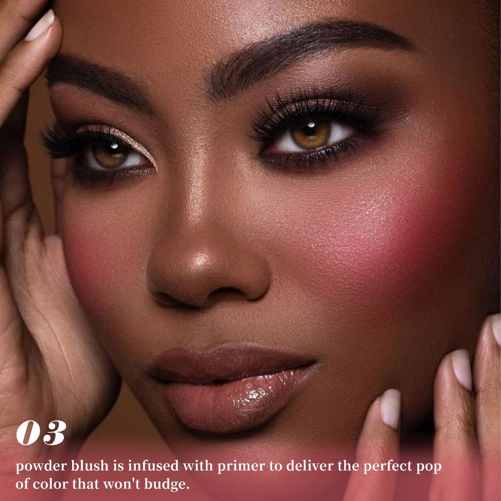 HHLTOH Rose Bean Paste Matte Single Pressed Cheeks Face Blushes Makeup Palette, Rose Bean Monochrome Cream Blushes Palette Makeu