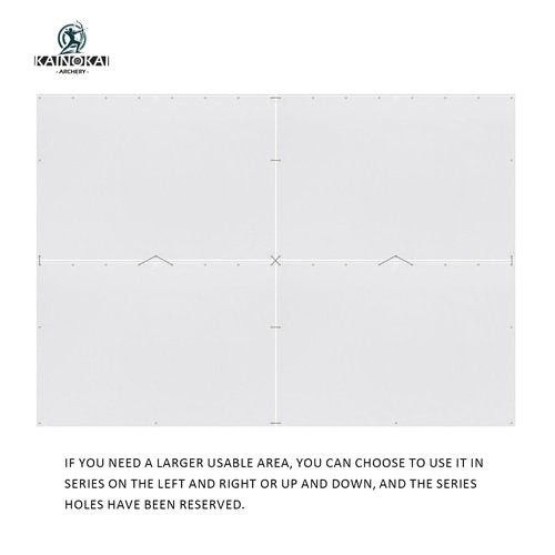 KAINOKAI Archery Backstop Archery Netting for Recurve Bow Compound Bow Crossbow and Throwing Knives (5x6 ft White)