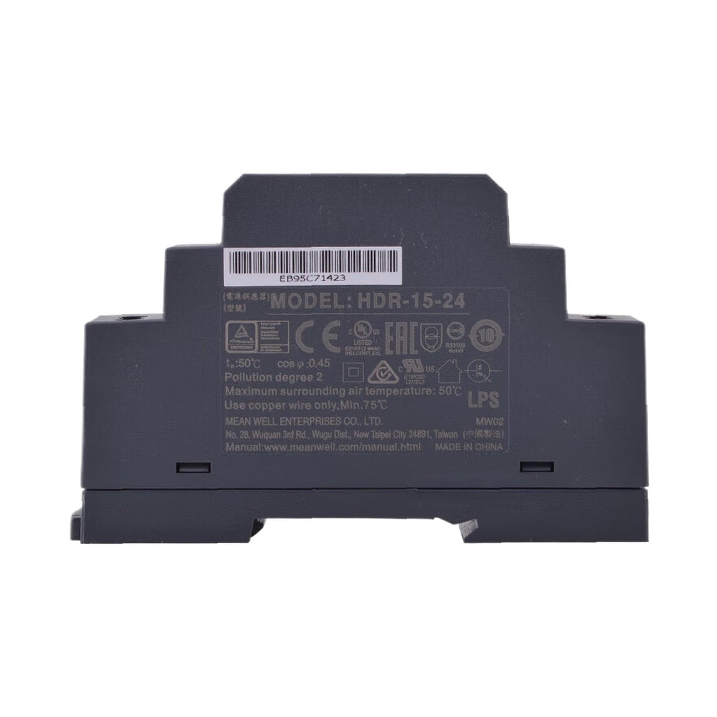 Meanwell Hdr-15-24 Power Supply - 15W 24V 0.63A - Ultra Slim