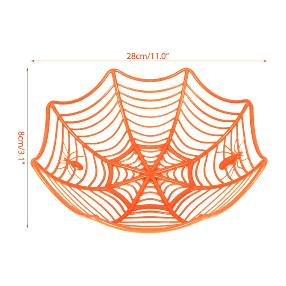 Spider Web Plastic Baskets & Bowls - Halloween Decorations - Trick or Treat Candy Holder - Party Decor