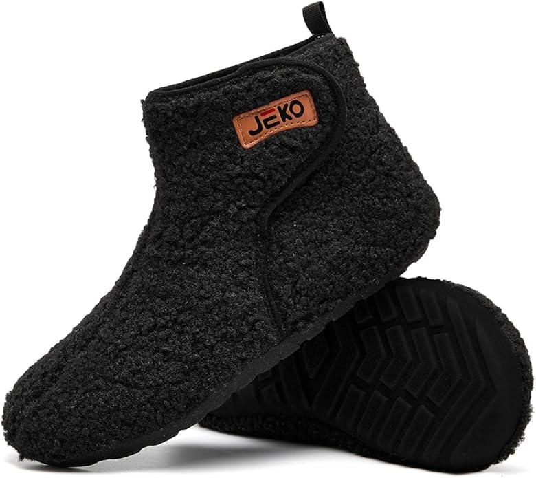 UUBARIS Bootie Slippers for Women Men Furry Warm House Sock Shoes For Indoor Outdoor Travel